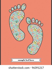 Floral composition on the foot