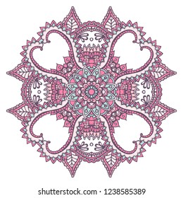Floral composition with zentangle flower.