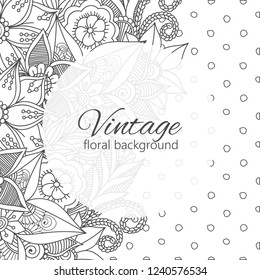 Floral composition with zentangle flower.