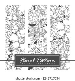 Floral composition with zentangle flower.