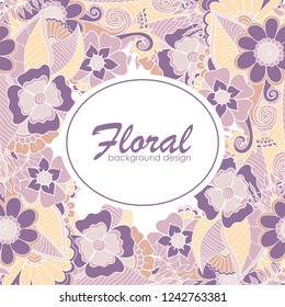 Floral composition with zentangle flower.