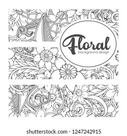 Floral composition with zentangle flower.