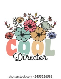 Floral cool director vintage colorful