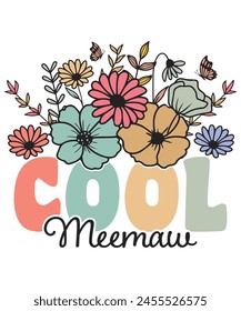 Floral cool meemaw vintage colorful