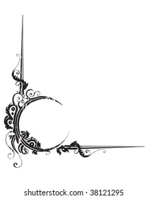 floral corner border