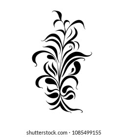 Floral corner border. Decorative design element for cover, card, banner, frame. Vector Illustration