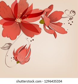Floral corner decoration