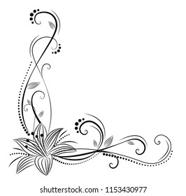 Floral corner design