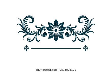 floral corner design ornament vector illustration Perfect for 
invitations, greeting cards, and other creative works that require a 
touch, Hand drawn doodle style corner with rustic floral element. 
