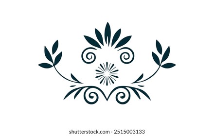 floral corner design ornament vector illustration Perfect for 
invitations, greeting cards, and other creative works that require a 
touch, Hand drawn doodle style corner with rustic floral element. 
