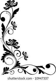 Floral Corner Vector Stock Vector (Royalty Free) 10947337 | Shutterstock