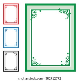 floral corners background