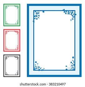 floral corners background