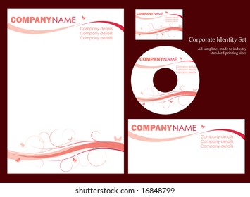 Floral corporate identity template