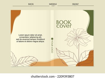floral Cover page templates. A4 size abstract background. beautiful design.for notebooks, planners, brochures, books, catalogs etc. 