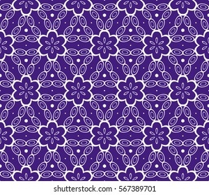 floral creative geometric ornament on background. Seamless vector illustration. For modern interiors design, wallpaper, textile industry.