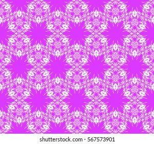 floral creative geometric ornament on background. Seamless vector illustration. For modern interiors design, wallpaper, textile industry.