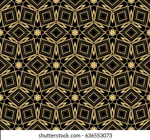 floral creative geometric ornament. Seamless vector illustration