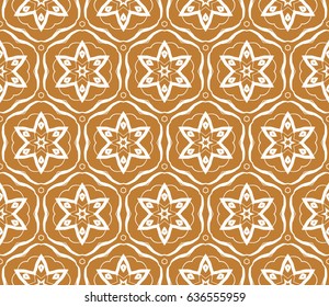 floral creative geometric ornament. Seamless vector illustration