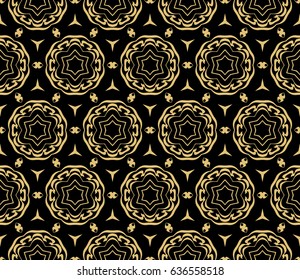 floral creative geometric ornament. Seamless vector illustration