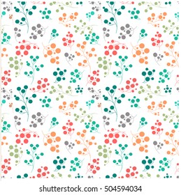 Floral creative seamless pattern. Trendy color and modern . Vibrant summer floral pattern, print for the textile and wallpapers.