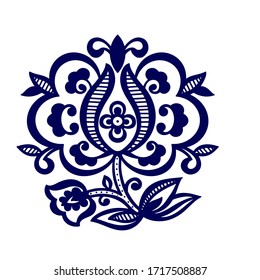 Floral creeper Kalamkari motif. pattern vector doodle for web, postcards, stickers, clothes, bags. Arabic, Indian folk fantasy flowers, curl illustration. Paisley hand drawn elements. Block print. 
