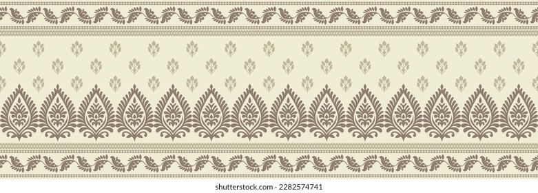 Floral cross stitch embroidery on white background.geometric ethnic oriental pattern traditional.Aztec style,abstract,vector,illustration.design for texture,fabric,clothing,wrapping,decoration,carpet.