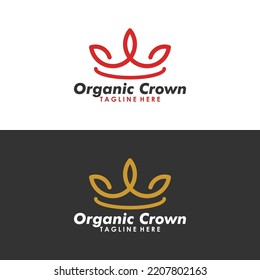 Floral crown logo icon vector isolate