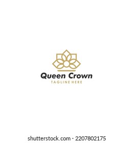 Floral crown logo icon vector isolate