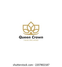 Floral crown logo icon vector isolate