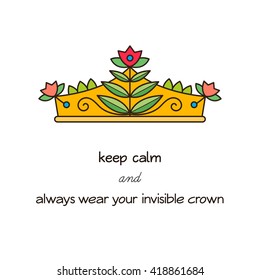 Floral crown. Vector illustration.