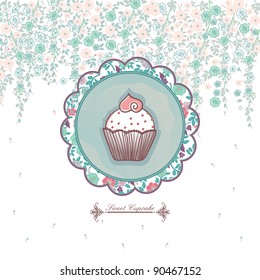 floral cupcake template