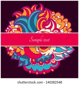 Floral curl abstract ornate
