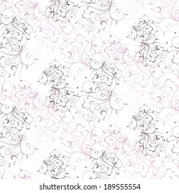 Floral curve pattern