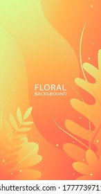 Floral Curvy Abstract Fluid Background with Text