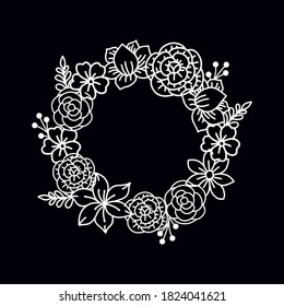 Free Free 95 Flower Border Line Svg SVG PNG EPS DXF File