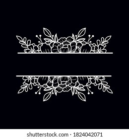 Floral cut file with space in the midle svg