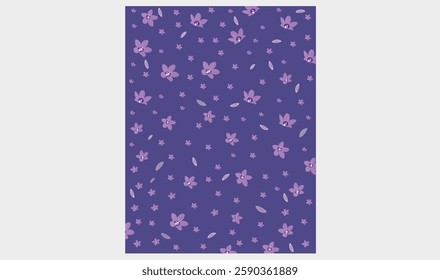 Floral cute fabric cloth seamless pattern design background image for use.