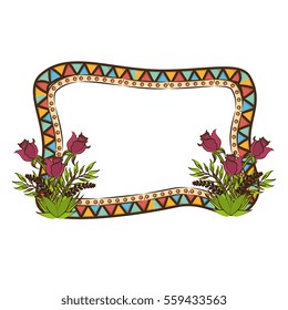 floral cute frame decorative