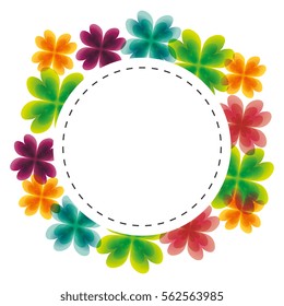 floral cute frame decorative