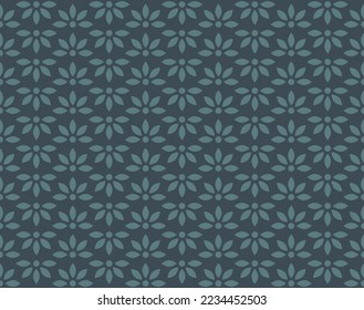 Floral cute seamless pattern. Elegant flower element for cloth fabric, curtain and furniture textile, interior wallpaper. Vector illustration.