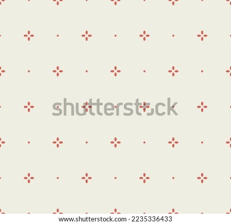 Floral cute seamless pattern. Elegant flower element for cloth fabric, curtain and furniture textile, interior wallpaper. Vector illustration.