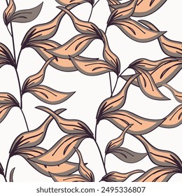Floral lindo patrón sin costuras con flores y hojas. Fondo de diseño para la moda , tela, Web, Fondo de pantalla, textil, envoltura