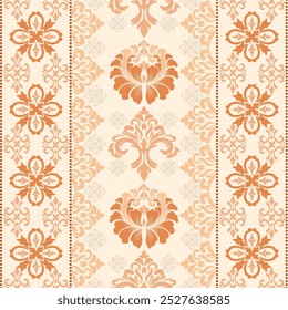 Floral  damask  abstract border pattern Design for ,silk saree ,sarong,border,background ,wall paper,clothing, wrapping,batik ,fabric , embroidery .and other design.