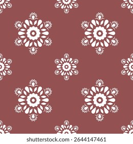 Floral damask decoration seamless pattern l Repeat damask design 