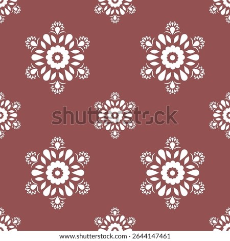 Floral damask decoration seamless pattern l Repeat damask design 