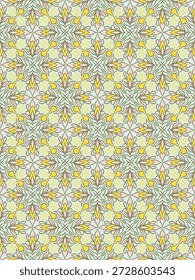 Patrón sin fisuras de diamante de damasco floral color cálido. Adorno de flores con motivo geométrico elemento de Vector dibujado a mano. Ilustración étnica tradicional india, árabe, tribal. Para impresión, tela, alfombra, abrigo, decorar.