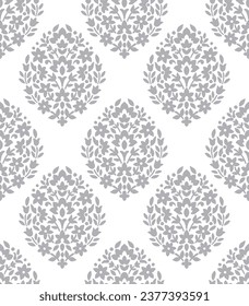 floral damask medallion repeat pattern vector file