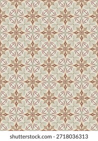 Floral damáscara orintal padrão sem costura cor quente.Geométrico motivo flor ornamento mão desenhado vetor elemento.Étnico tradicional indiano,árabe,tribal illation.For impressão,tecido,tapete,envoltório,decorar