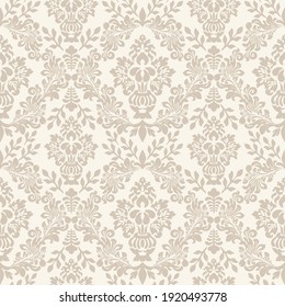 Floral Damask Ornament Baroque Wallpaper Seamless Stock Vector (Royalty ...